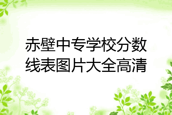 赤壁中专学校分数线表图片大全高清