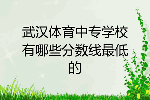 武汉体育中专学校有哪些分数线最低的
