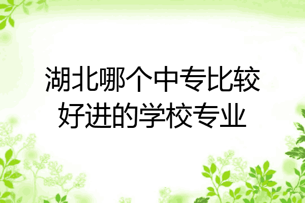 湖北哪个中专比较好进的学校专业