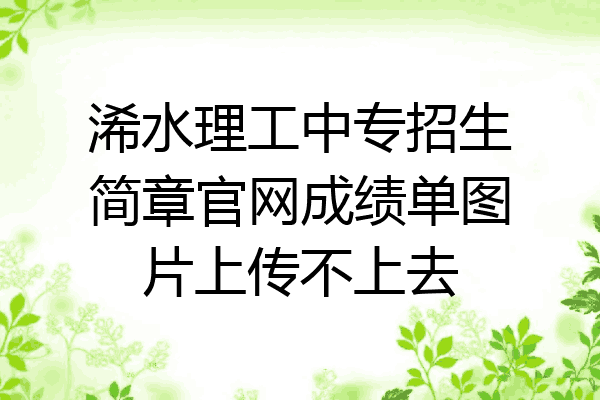 浠水理工中专招生简章官网成绩单图片上传不上去