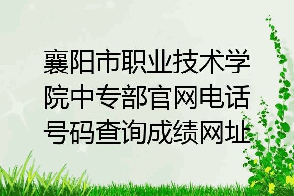 襄阳市职业技术学院中专部官网电话号码查询成绩网址