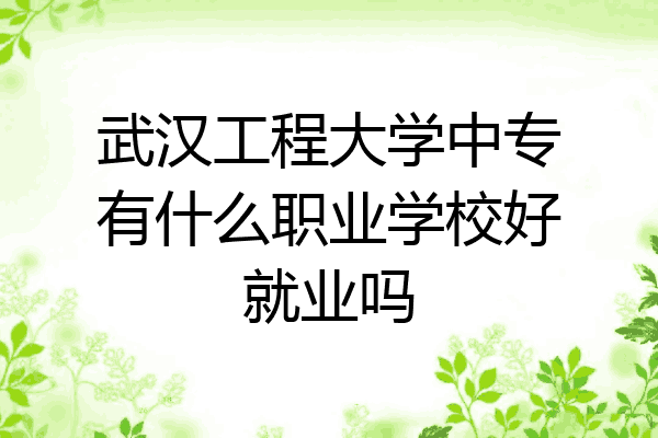 武汉工程大学中专有什么职业学校好就业吗