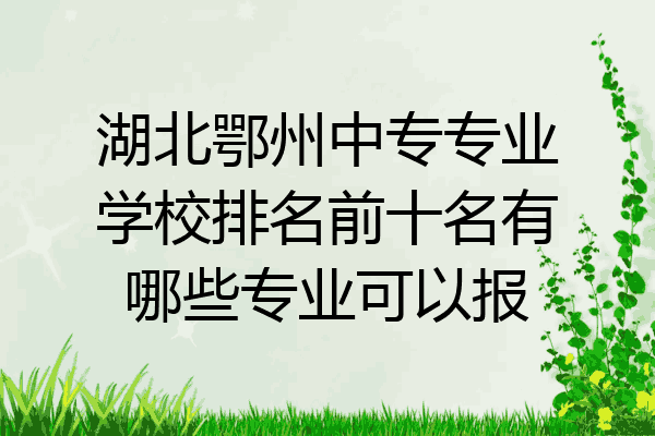 湖北鄂州中专专业学校排名前十名有哪些专业可以报