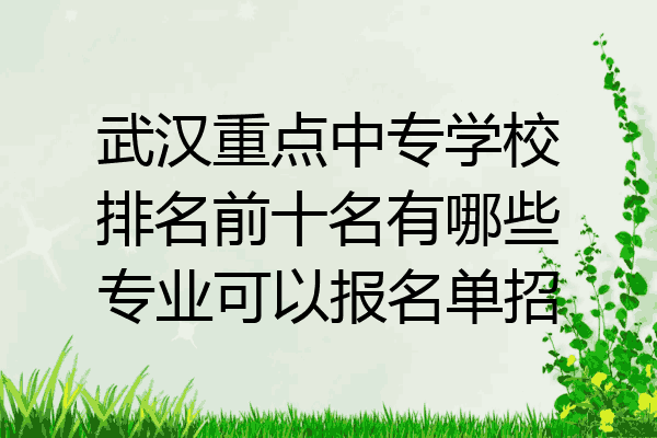 武汉重点中专学校排名前十名有哪些专业可以报名单招