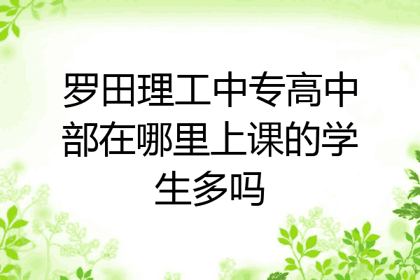 罗田理工中专高中部在哪里上课的学生多吗