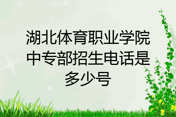 湖北体育职业学院中专部招生电话是多少号