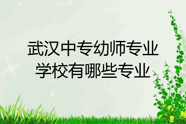 武汉中专幼师专业学校有哪些专业