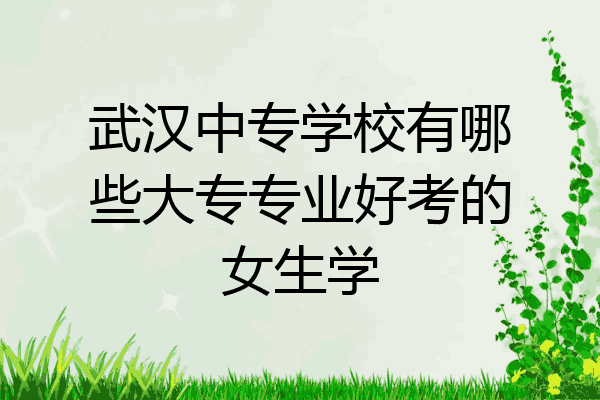 武汉中专学校有哪些大专专业好考的女生学