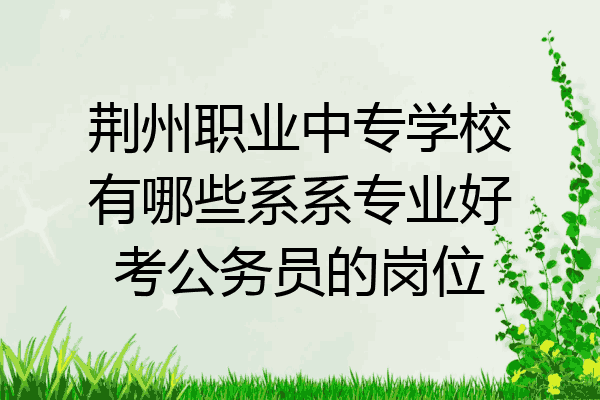 荆州职业中专学校有哪些系系专业好考公务员的岗位
