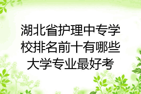 湖北省护理中专学校排名前十有哪些大学专业最好考