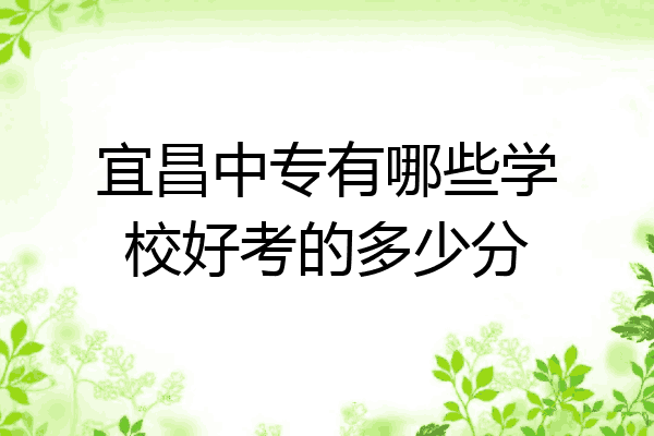 宜昌中专有哪些学校好考的多少分