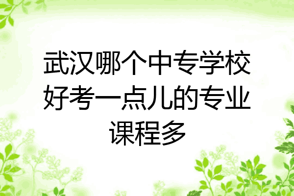 武汉哪个中专学校好考一点儿的专业课程多