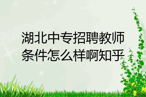 湖北中专招聘教师条件怎么样啊知乎