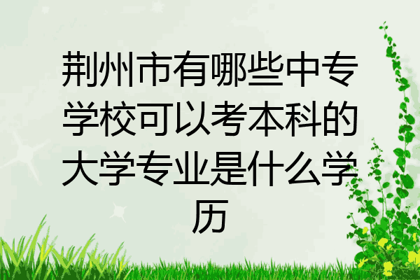 荆州市有哪些中专学校可以考本科的大学专业是什么学历