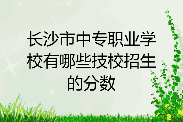 长沙市中专职业学校有哪些技校招生的分数