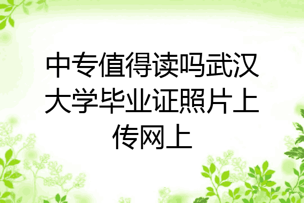中专值得读吗武汉大学毕业证照片上传网上