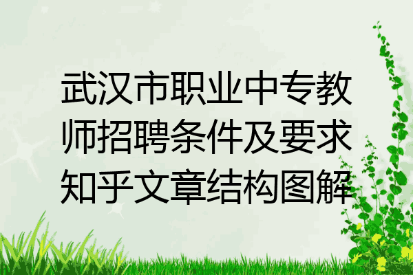 武汉市职业中专教师招聘条件及要求知乎文章结构图解