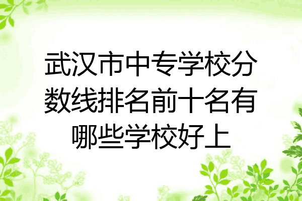 武汉市中专学校分数线排名前十名有哪些学校好上