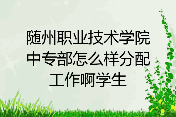 随州职业技术学院中专部怎么样分配工作啊学生