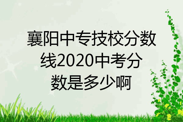 襄阳中专技校分数线2020中考分数是多少啊