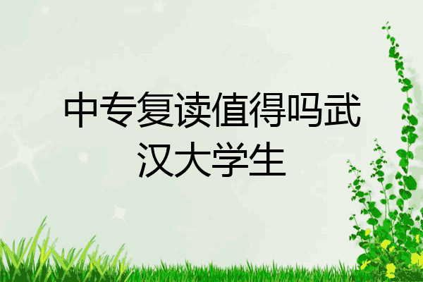 中专复读值得吗武汉大学生