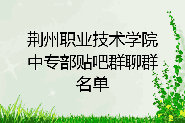 荆州职业技术学院中专部贴吧群聊群名单