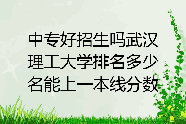 中专好招生吗武汉理工大学排名多少名能上一本线分数