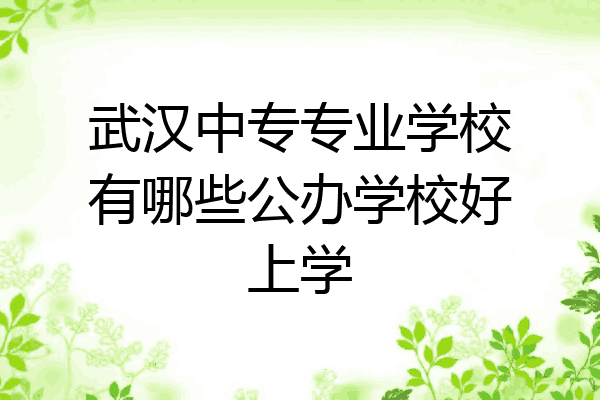 武汉中专专业学校有哪些公办学校好上学
