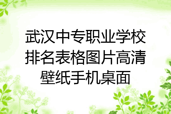 武汉中专职业学校排名表格图片高清壁纸手机桌面