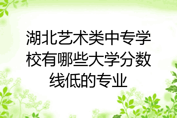 湖北艺术类中专学校有哪些大学分数线低的专业