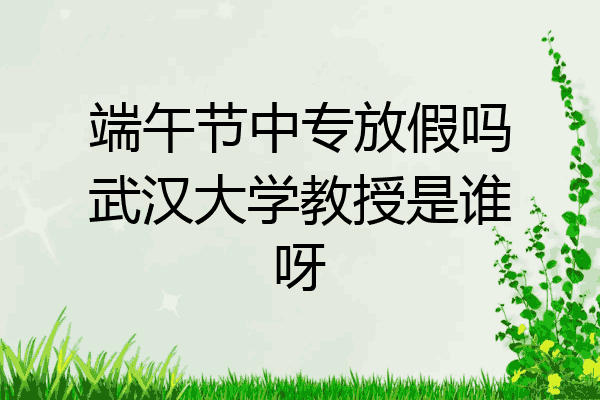 端午节中专放假吗武汉大学教授是谁呀