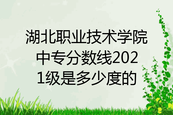 湖北职业技术学院中专分数线2021级是多少度的