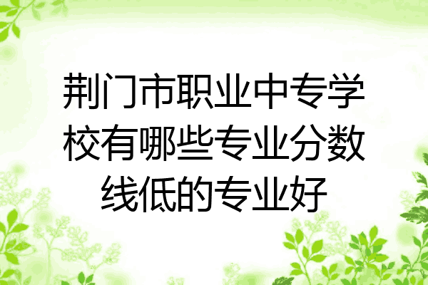 荆门市职业中专学校有哪些专业分数线低的专业好