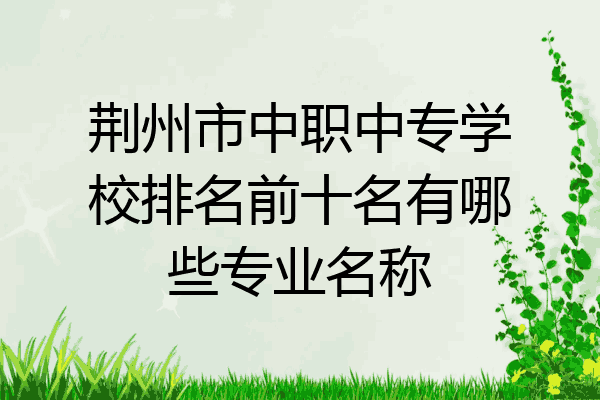 荆州市中职中专学校排名前十名有哪些专业名称