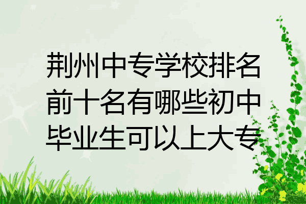 荆州中专学校排名前十名有哪些初中毕业生可以上大专