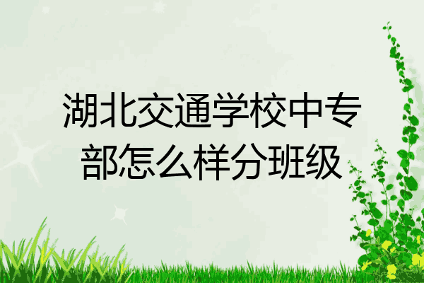 湖北交通学校中专部怎么样分班级