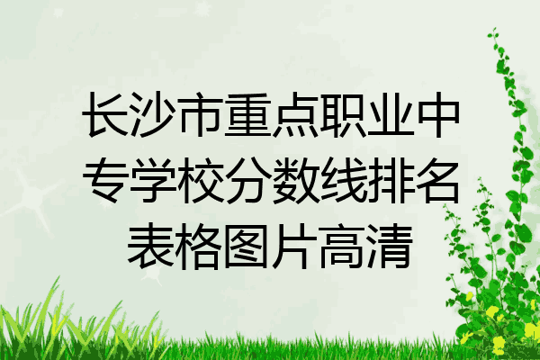长沙市重点职业中专学校分数线排名表格图片高清