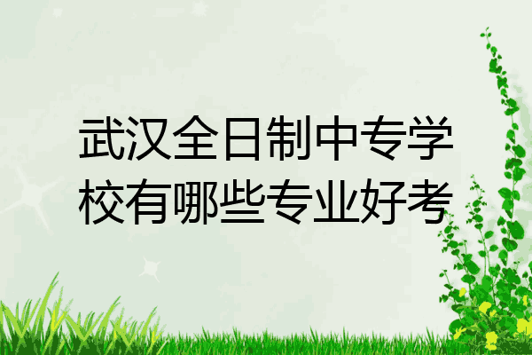 武汉全日制中专学校有哪些专业好考