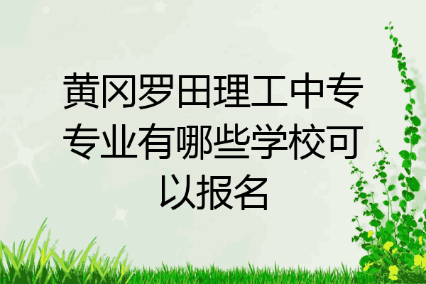 黄冈罗田理工中专专业有哪些学校可以报名
