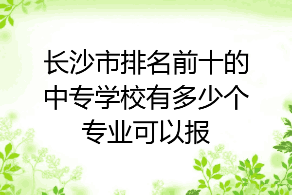 长沙市排名前十的中专学校有多少个专业可以报