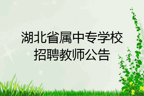 湖北省属中专学校招聘教师公告