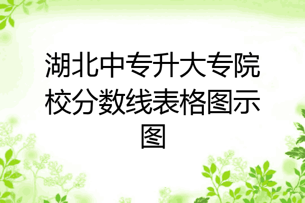 湖北中专升大专院校分数线表格图示图