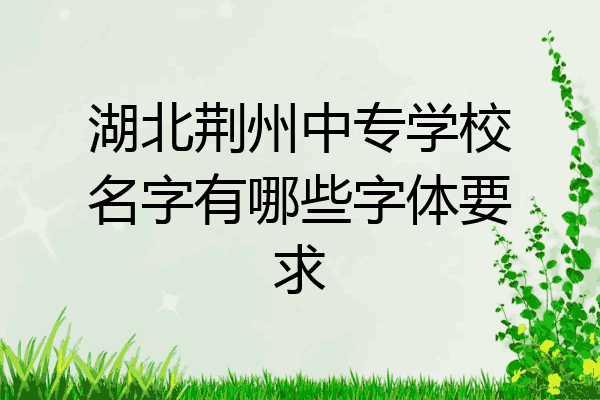 湖北荆州中专学校名字有哪些字体要求