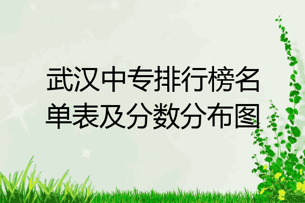 武汉中专排行榜名单表及分数分布图