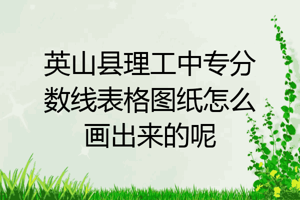 英山县理工中专分数线表格图纸怎么画出来的呢