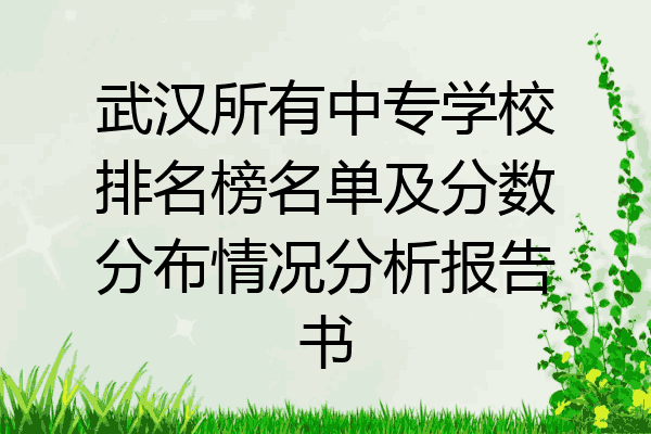 武汉所有中专学校排名榜名单及分数分布情况分析报告书