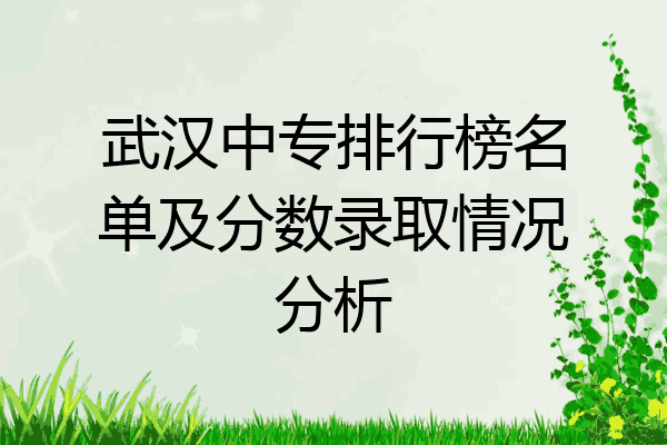 武汉中专排行榜名单及分数录取情况分析