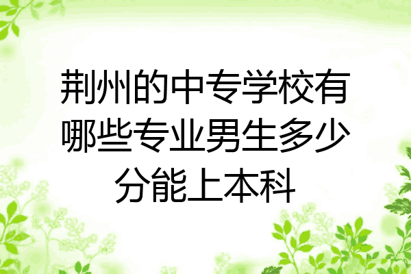 荆州的中专学校有哪些专业男生多少分能上本科
