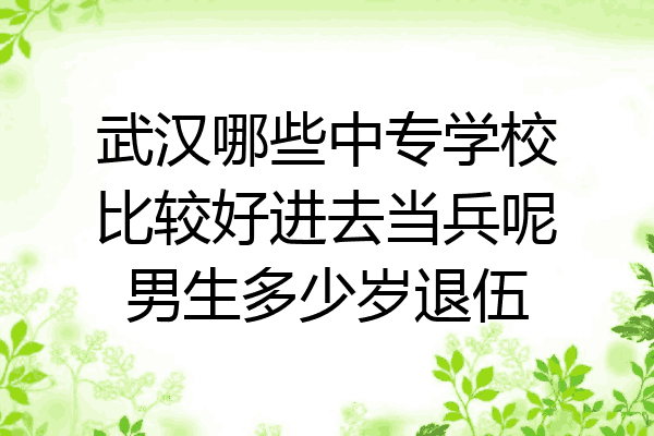 武汉哪些中专学校比较好进去当兵呢男生多少岁退伍