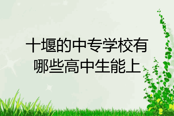十堰的中专学校有哪些高中生能上